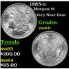 Image 1 : 1885-o Morgan Dollar $1 Grades Choice+ Unc
