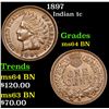 Image 1 : 1897 Indian Cent 1c Grades Choice Unc BN
