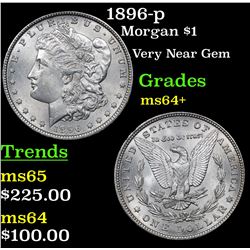 1896-p Morgan Dollar $1 Grades Choice+ Unc