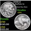 Image 1 : 1920-d Buffalo Nickel 5c Grades vf+