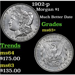 1902-p Morgan Dollar $1 Grades Select+ Unc