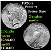 Image 1 : 1926-s Peace Dollar $1 Grades Select+ Unc