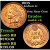 Image 1 : 1905 Indian Cent 1c Grades Choice+ Unc RB