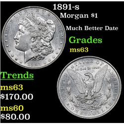 1891-s Morgan Dollar $1 Grades Select Unc