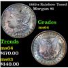 Image 1 : 1882-s Rainbow Toned Morgan Dollar $1 Grades Choice Unc
