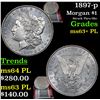 Image 1 : 1897-p Morgan Dollar $1 Grades Select Unc+ PL