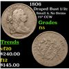 Image 1 : 1806 Draped Bust Half Cent 1/2c Grades f+