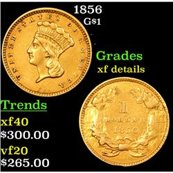 1856 Gold Dollar $1 Grades xf details