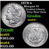 Image 1 : 1878-s Morgan Dollar $1 Grades Choice+ Unc