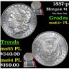 Image 1 : 1887-p Morgan Dollar $1 Grades Choice Unc+ PL