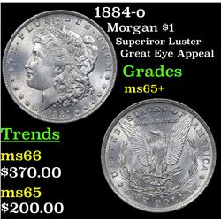 1884-o Morgan Dollar $1 Grades GEM+ Unc