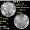 Image 1 : 1884-o Morgan Dollar $1 Grades GEM+ Unc