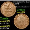 Image 1 : 1863 Union For Ever Civil War Token 1c Grades Choice Unc BN