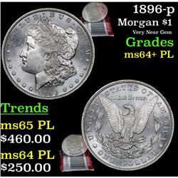 1896-p Morgan Dollar $1 Grades Choice Unc+ PL