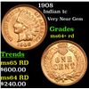 Image 1 : 1908 Indian Cent 1c Grades Choice+ Unc RD