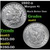 Image 1 : 1892-o Morgan Dollar $1 Grades Select Unc