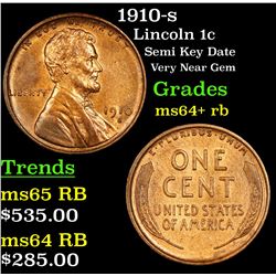 1910-s Lincoln Cent 1c Grades Choice+ Unc RB