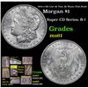 Image 1 : 1904-o Hit List 40 Vam 4b 'Rusty Fish Hook' Morgan Dollar $1 Grades BU+