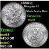 Image 1 : 1880-o Morgan Dollar $1 Grades Select Unc