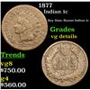 Image 1 : 1877 Indian Cent 1c Grades vg details