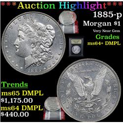 ***Auction Highlight*** 1885-p Morgan Dollar $1 Graded Choice Unc+ DMPL By USCG (fc)