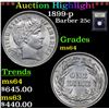 Image 1 : ***Auction Highlight*** 1899-p Barber Quarter 25c Graded Choice Unc By USCG (fc)