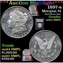 ***Auction Highlight*** 1897-s Morgan Dollar $1 Graded Choice Unc DMPL By USCG (fc)