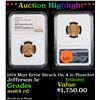 Image 1 : ***Auction Highlight*** 1978 Mint Error Struck On A 1c Planchet Jefferson Nickel 5c Graded ms64 rd B