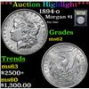 Image 1 : ***Auction Highlight*** 1894-o Morgan Dollar $1 Graded Select Unc By USCG (fc)
