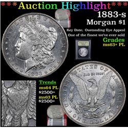 ***Auction Highlight*** 1883-s Morgan Dollar $1 Graded Select Unc+ PL By USCG (fc)