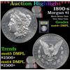 Image 1 : ***Auction Highlight*** 1890-s Morgan Dollar $1 Graded Choice Unc+ DMPL By USCG (fc)