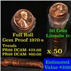 Image 1 : Proof 1970-s Lincoln cent 1c roll, 50 pieces (fc) (fc)
