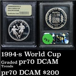1994-d World Cup . . Proof Commem Dollar 1 Grades GEM++ Proof Deep Cameo