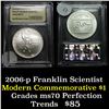 Image 1 : 2006-P Ben Franklin Scientist . . Proof Commem Dollar 1 Grades GEM++ Proof Deep Cameo