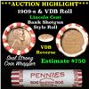Image 1 : ***Auction Highlight*** Lincoln Wheat cent 1c orig roll, 1909-s on one end,  VDB rev other end, WOW!