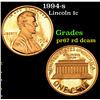 Image 1 : 1994-s Lincoln Cent 1c Grades Gem++ Proof Red Deep cameo