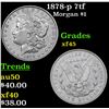 Image 1 : 1878-p 7tf Morgan Dollar $1 Grades xf+