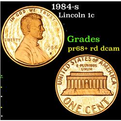 1984-s Lincoln Cent 1c Grades Gem++ Proof Red Deep cameo