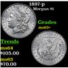Image 1 : 1897-p Morgan Dollar $1 Grades Select+ Unc