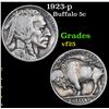 Image 1 : 1923-p Buffalo Nickel 5c Grades vf+
