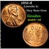 Image 1 : 1951-d Lincoln Cent 1c Grades Choice+ Unc RD