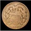 Image 2 : 1864 Two Cent Piece 2c Grades vg+