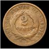 Image 3 : 1864 Two Cent Piece 2c Grades vg+