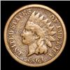 Image 2 : 1863 Indian Cent 1c Grades f, fine