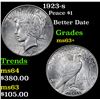 Image 1 : 1923-s Peace Dollar $1 Grades Select+ Unc