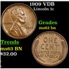 Image 1 : 1909 VDB Lincoln Cent 1c Grades Select Unc BN