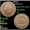 Image 1 : 1878 Indian Cent 1c Grades g+