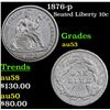 Image 1 : 1876-p Seated Liberty Dime 10c Grades Select AU