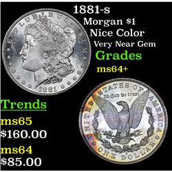 1881-s Morgan Dollar $1 Grades Choice+ Unc