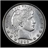 Image 2 : ***Auction Highlight*** 1892-p Barber Quarter 25c Graded Choice+ Unc By USCG (fc)
